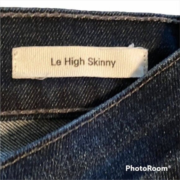 FRAME Denim Le High Skinny Eaton Ave Blue Denim Jeans Size 24 - Picture 5 of 9